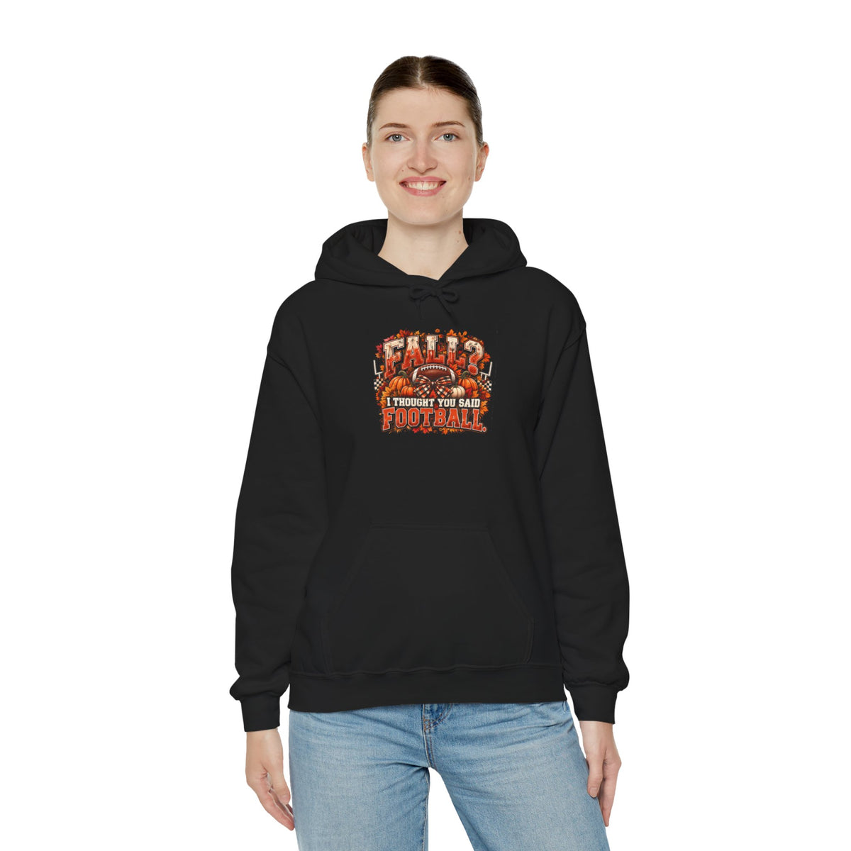 Black "Fall I thought you said Football" Hoodie