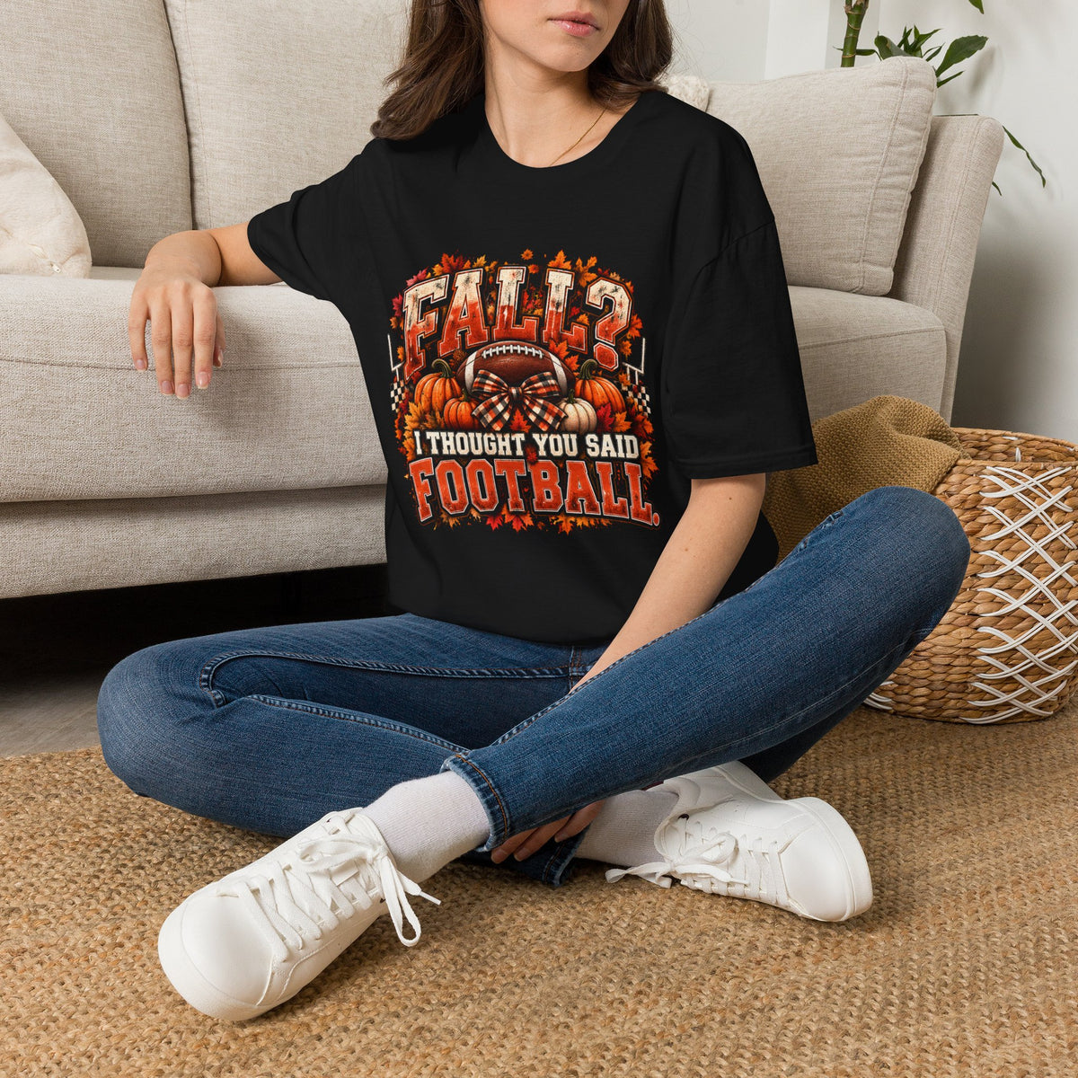 Black "Fall I Thought you said Football" Tee