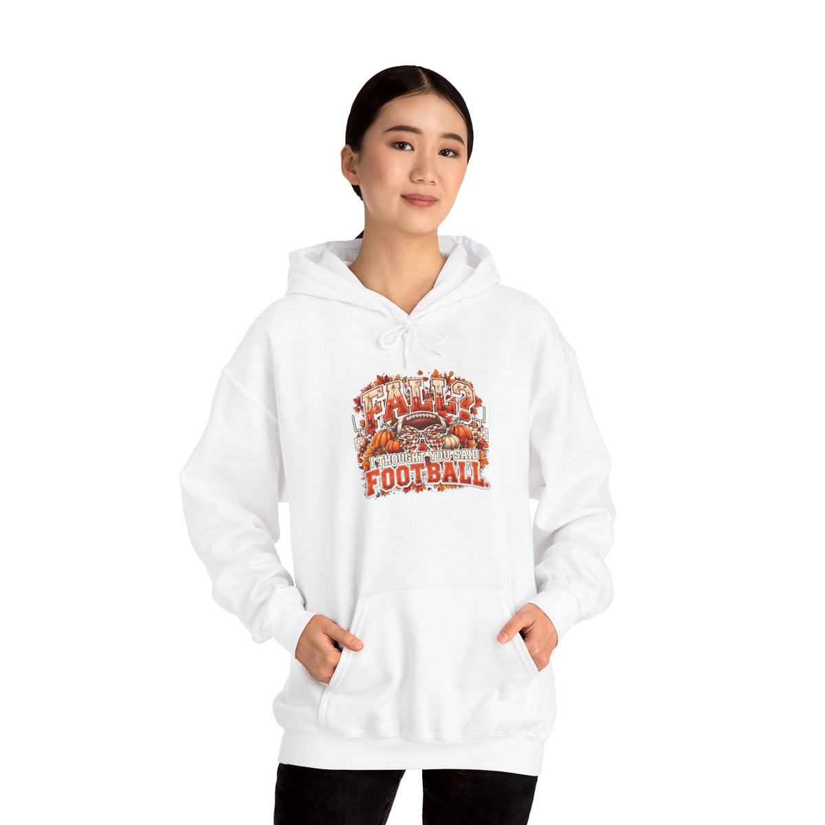 Black "Fall I thought you said Football" Hoodie