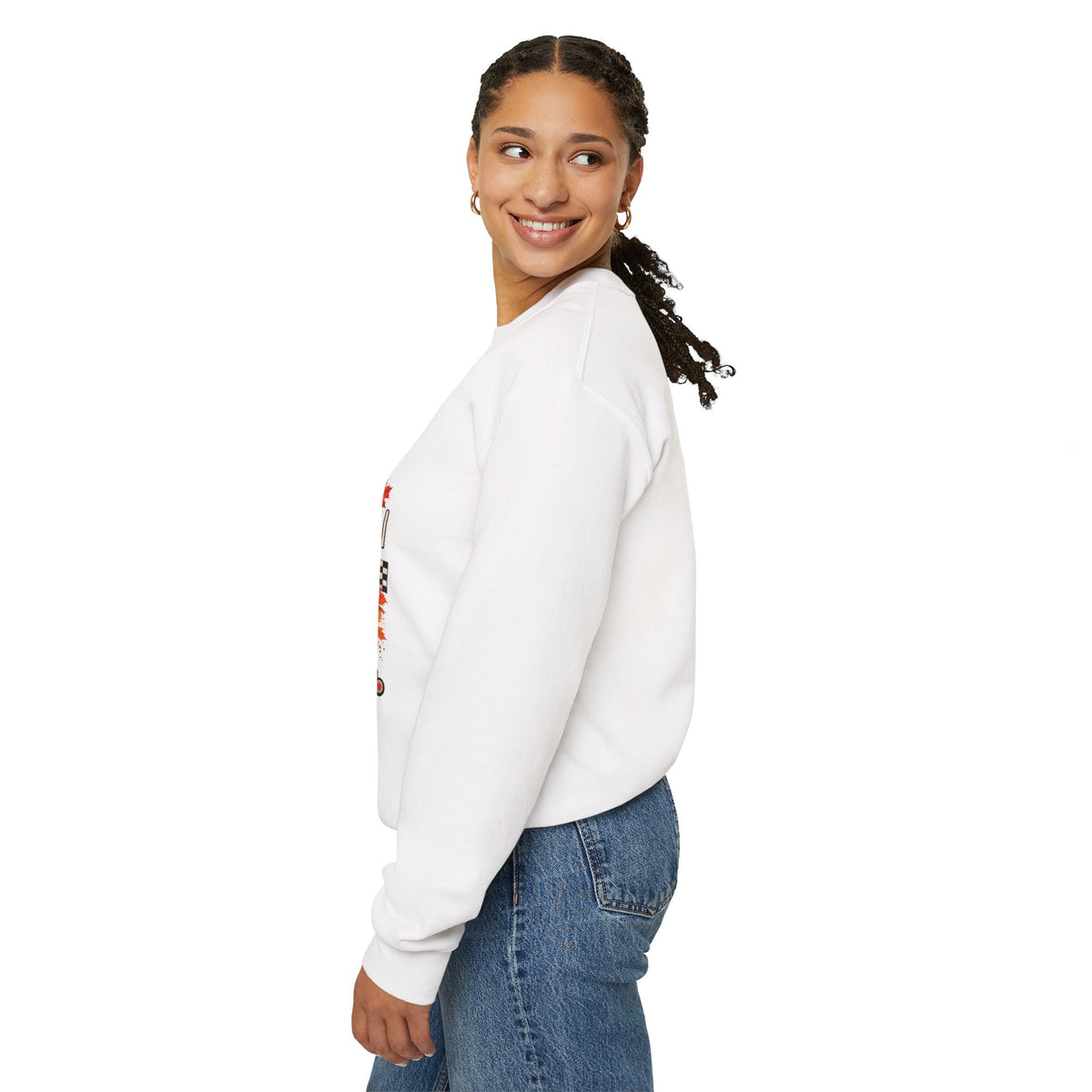 Crewneck White "Fall I thought you said Football" Sweater