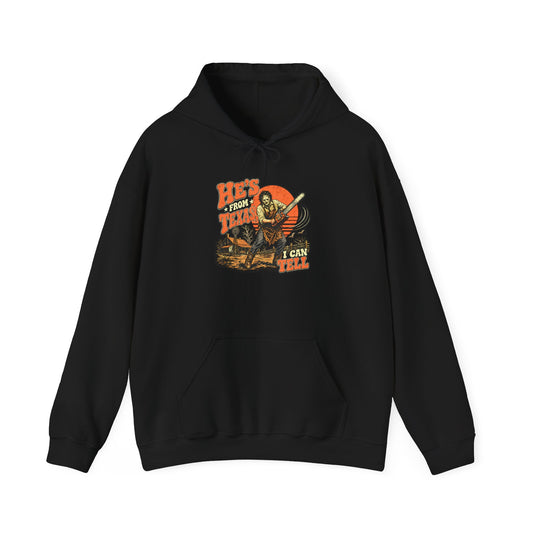 Hoodie — 'He's From Texas, I Can Tell' Vintage Rodeo Graphic Hoodie