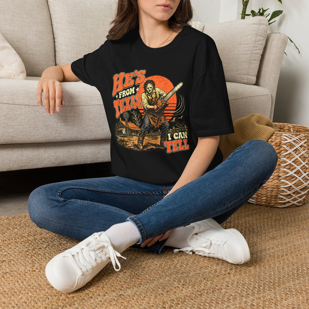 He's From Texas I Can Tell T-Shirt — Vintage Texas Cowboy Graphic Tee