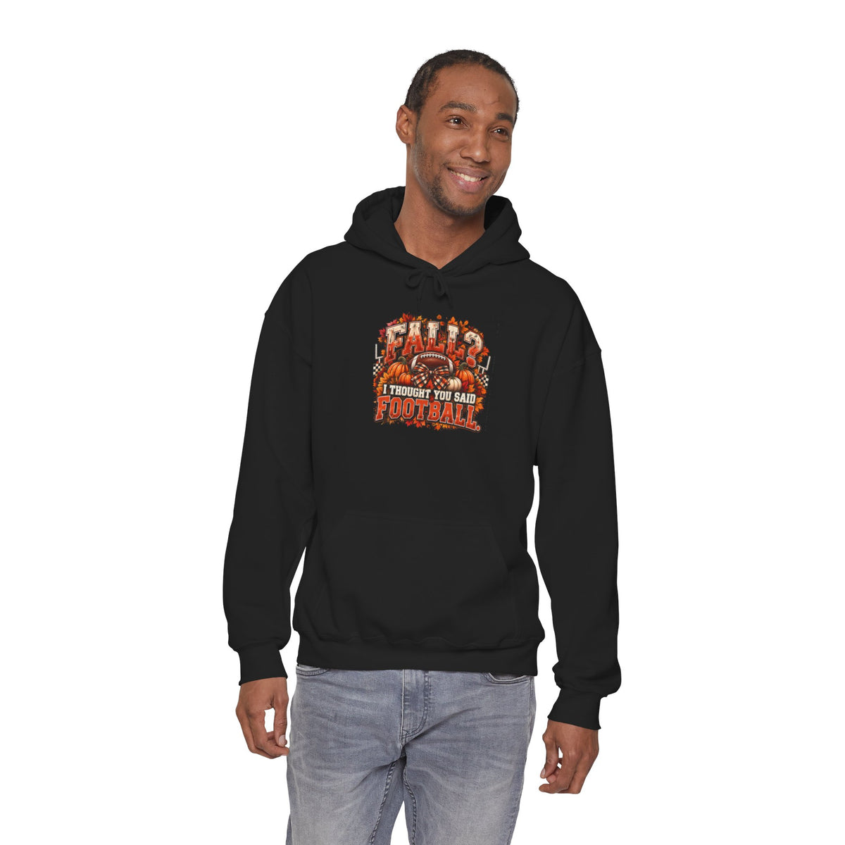 Black "Fall I thought you said Football" Hoodie